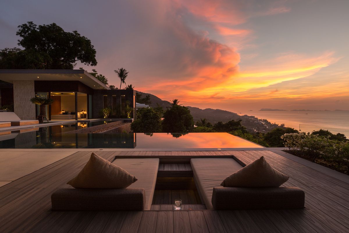 Elite luxury villa at golden hour — Madvil Groups